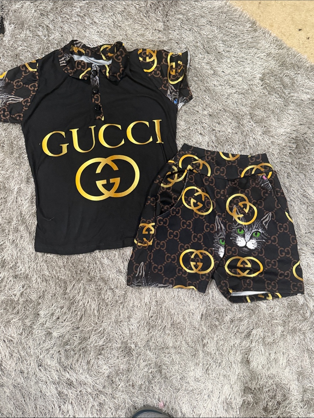 Gucci Print Matching shirt Set XS